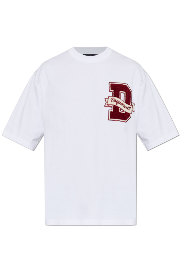 T-shirt with a logo-shaped patch od Dsquared2