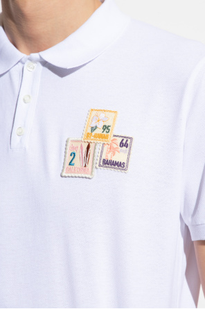 Dsquared2 White linen short-sleeve polo shirt from IL GUFO featuring slim cut