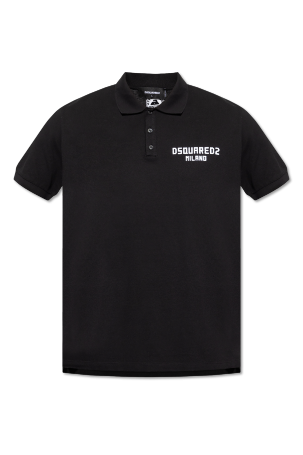 Polo with velvet finish logo, zdjęcie 1 Polo with velvet finish logo od Dsquared2
