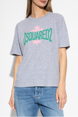 Dsquared2 Sweater has a mock neck collar and cropped hem