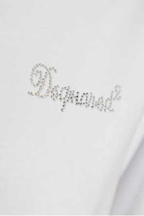 Dsquared2 T-shirt with logo finished with shimmering appliqués