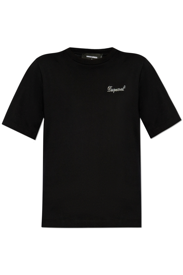 Dsquared2 T-shirt with shimmering crystals