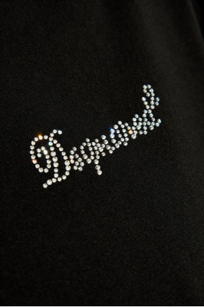 Dsquared2 T-shirt with shimmering crystals
