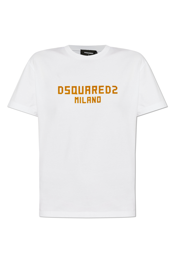Dsquared2 Camiseta con logo de acabado aterciopelado