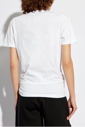 Dsquared2 T-shirt with logo and velvet finish