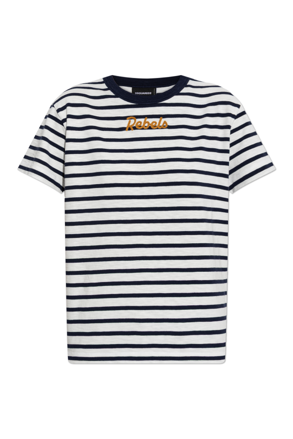T-shirt with a striped pattern od Dsquared2
