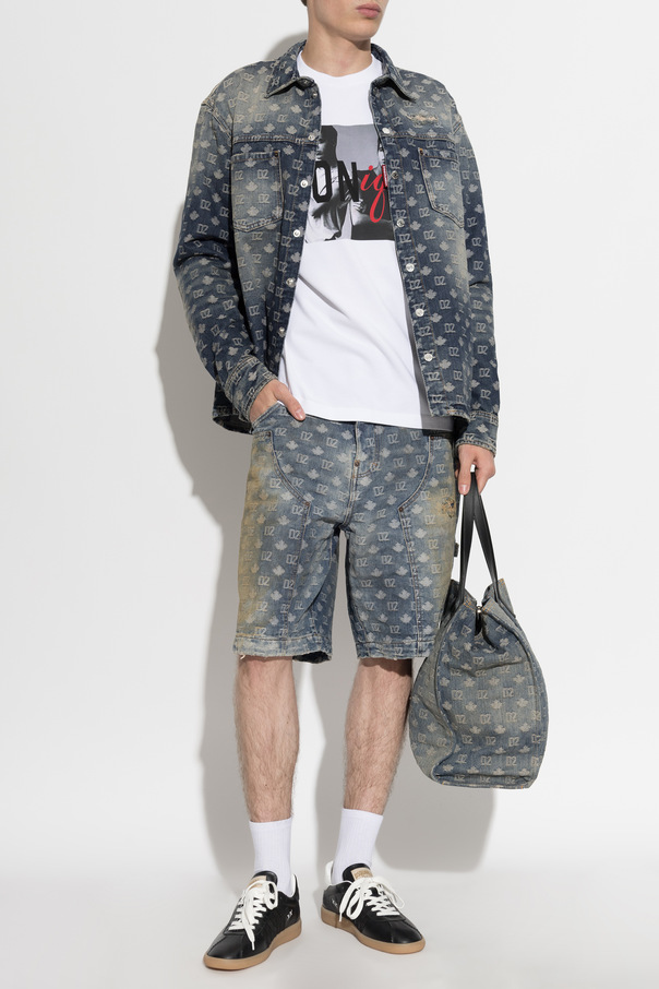 Dsquared2 Bawełniany t-shirt z nadukiem