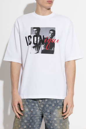 Dsquared2 Bawełniany t-shirt z nadukiem