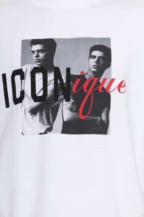 Dsquared2 Bawełniany t-shirt z nadukiem