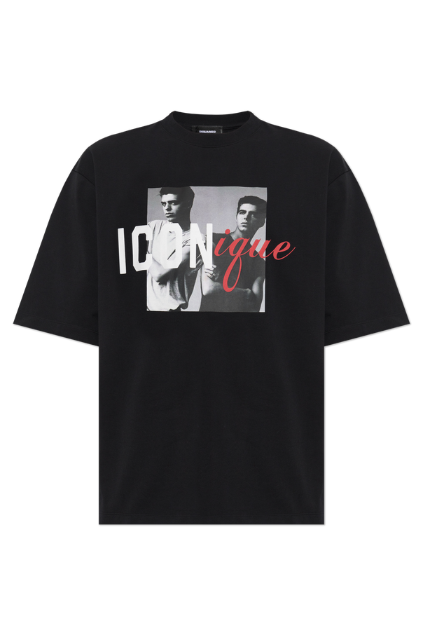 Dsquared2 Bawełniany t-shirt z nadrukiem