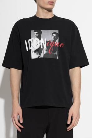 Dsquared2 Bawełniany t-shirt z nadrukiem