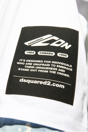 Dsquared2 T-shirt z naszywką z logo