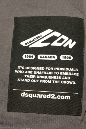Dsquared2 T-shirt z naszywką z logo