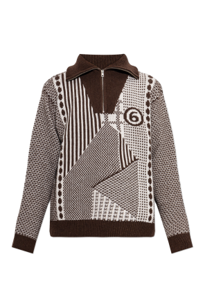 Sweater with a stand-up collar