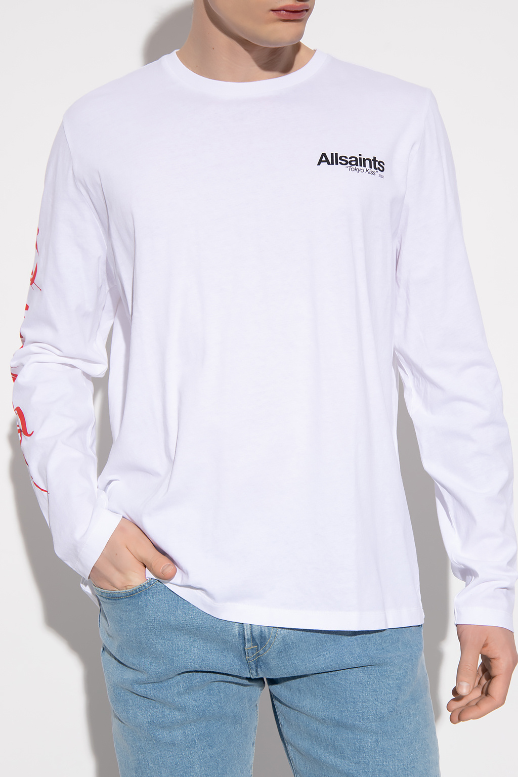 AllSaints ‘Silver’ T-shirt with long sleeves