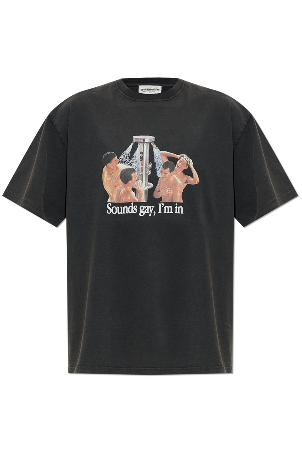 T-shirt with a colorful print od CARNE BOLLENTE
