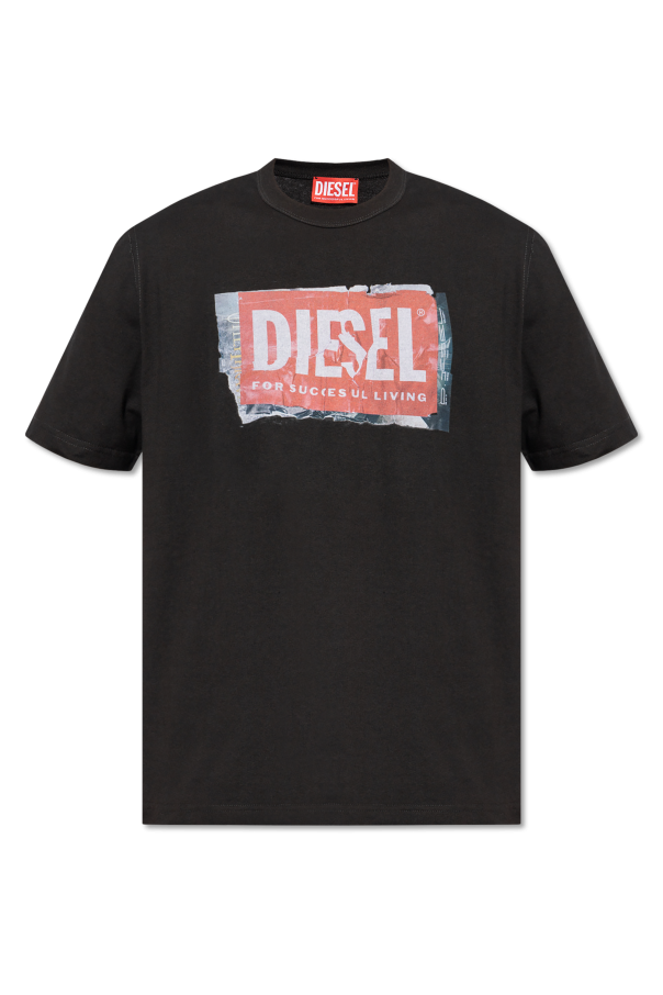 Diesel T-shirt z logo `T-ADJUST-Q6`