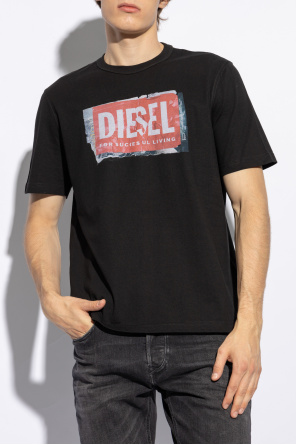 Diesel T-shirt with `T-ADJUST-Q6` logo