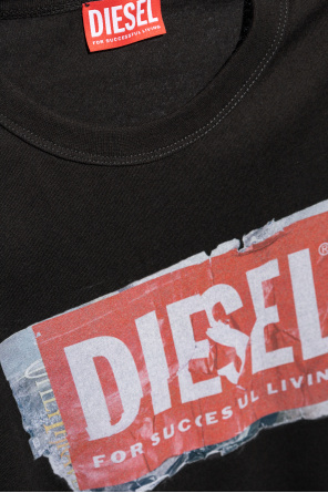 Diesel T-shirt with `T-ADJUST-Q6` logo