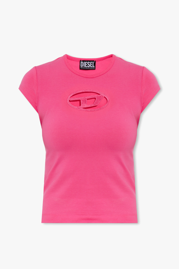 T-ANGIE Woman: Cotton T-shirt with cut-out D logo
