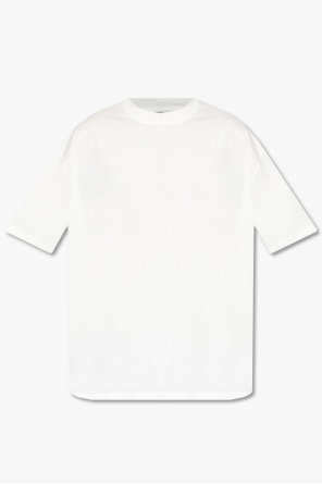 T-shirt bianca con stampa sul retro