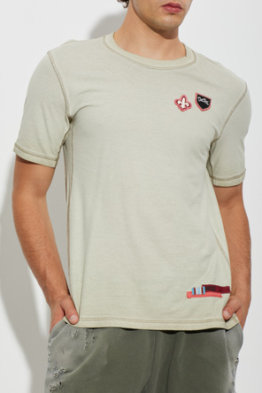 Diesel Baumwoll-T-Shirt ‘T-BOWIE’ mit aufgenähtem Logo