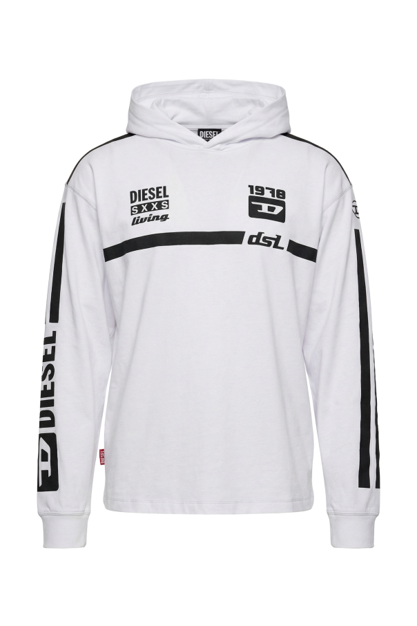 T-shirt with hood ‘T-BOXT-LS-HOOD-RIB’ od Diesel