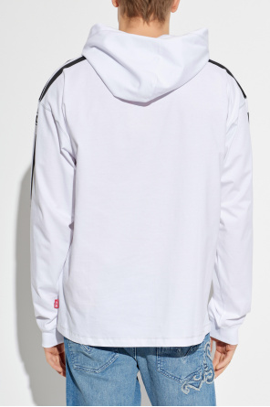 Diesel T-shirt with hood ‘T-BOXT-LS-HOOD-RIB’