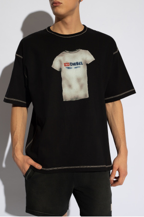 Diesel T-shirt z nadrukiem ‘T-BOXT-N12’
