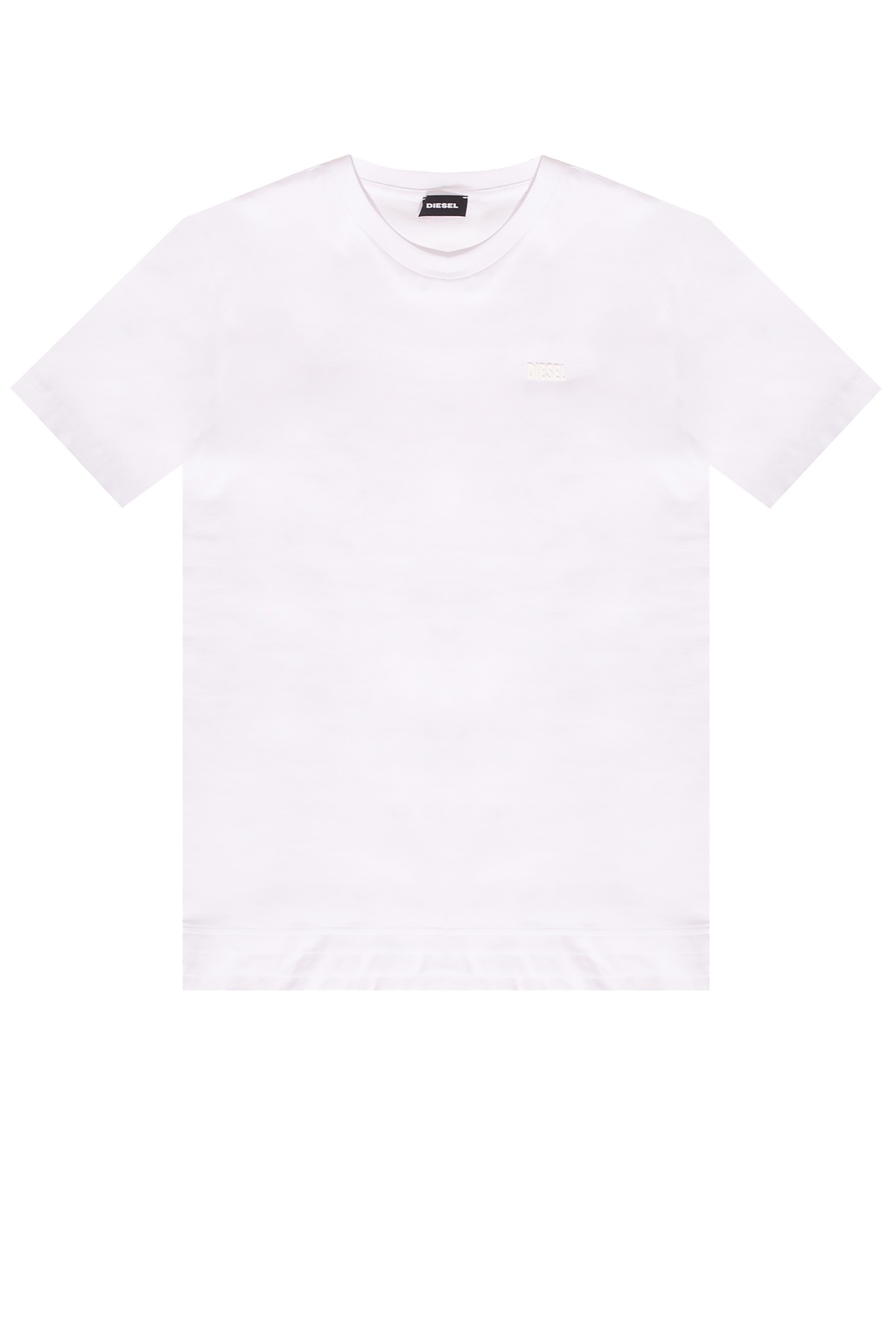 Diesel Balmain flocked-logo cropped T-shirt