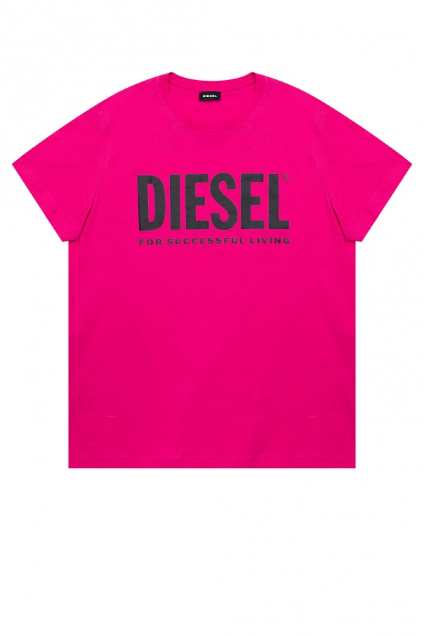 Diesel Short sleeve crew neck cotton jersey T-shirt with tonal rib to collar