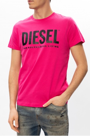 Diesel Short sleeve crew neck cotton jersey T-shirt with tonal rib to collar