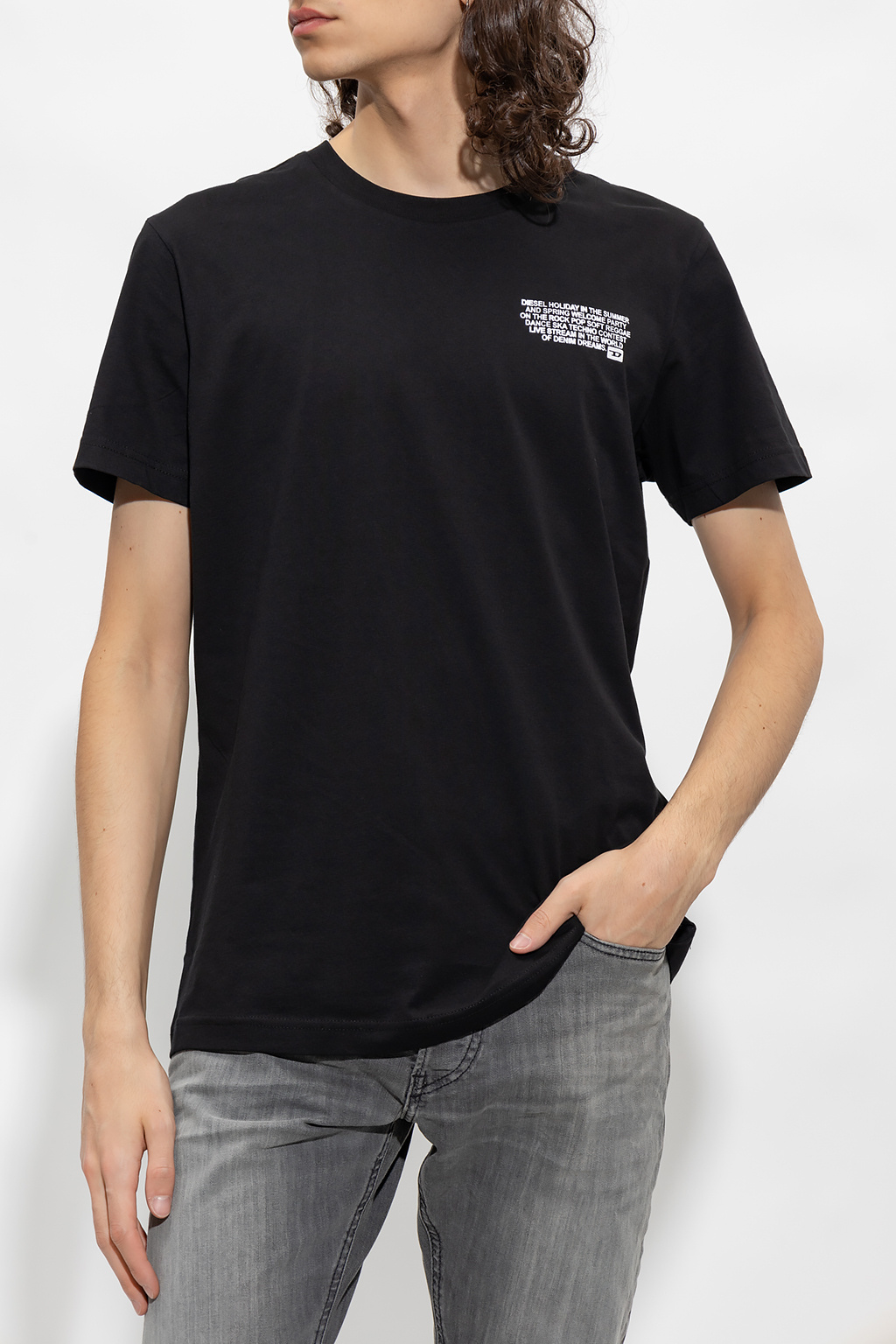 Black 'T - shirt Diesel - DIEGOR - GenesinlifeShops Canada - tommy jeans  bell sleeve flag sweater - K57' T