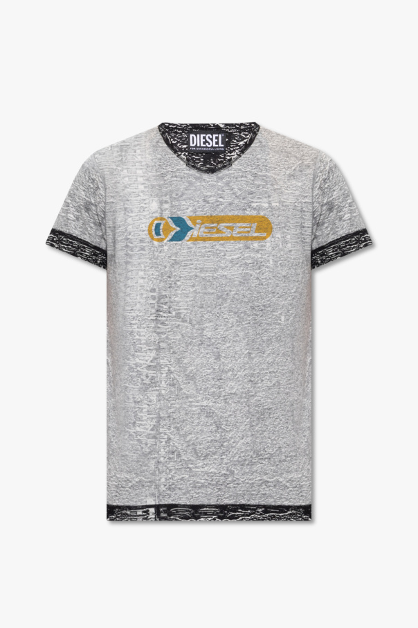 Diesel ‘T-INYSIDE’ T-shirt bq6806-100 with logo