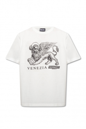 T-Shirt mit "Never Alone"-Print Weiß