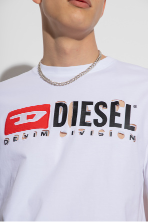Diesel ‘T-JUST-DIVSTROYED’ T-shirt chemise with logo