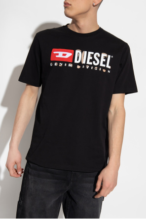 Diesel ‘T-JUST-DIVSTROYED’ T-shirt with logo