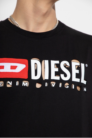 Diesel ‘T-JUST-DIVSTROYED’ T-shirt midi with logo