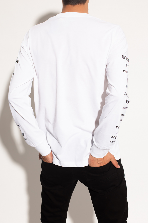 diesel white long sleeve shirt