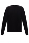 heart-print crew-neck sweatshirt Men Nero