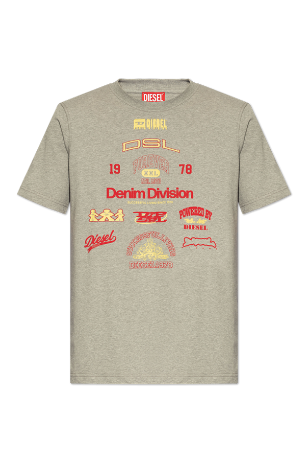 Diesel T-shirt z nadrukiem ‘T-JUST-N14’
