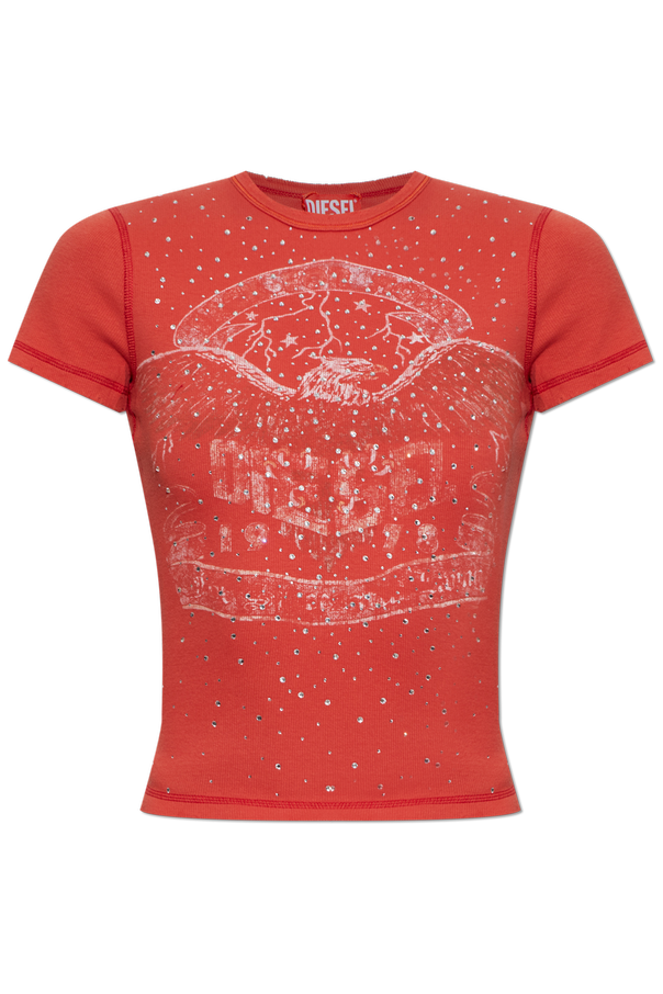 T-shirt ‘T-MARSY-RIB-CRY’ od Diesel