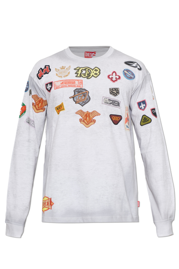 T-shirt ‘T-NORME-LS-PATCHES’ od Diesel