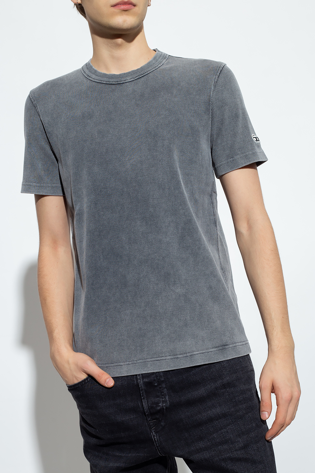 Diesel ‘T-Ruffle’ ribbed T-shirt