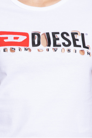 Diesel ‘T-UNCUTIE-DIVSTROYED’ T-shirt with logo