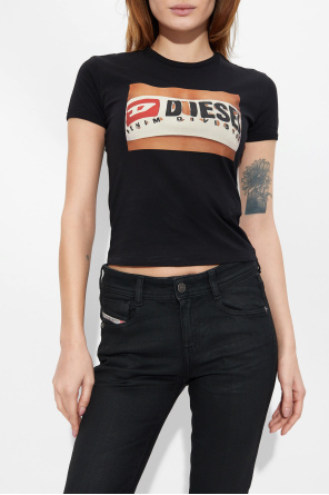 Diesel T-shirt z nadrukiem ‘T-UNCUTIE-LONG’