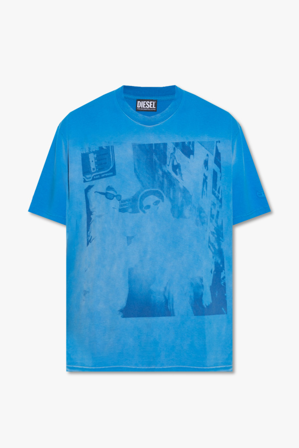 Diesel T-shirt z nadrukiem ‘T-WASH’