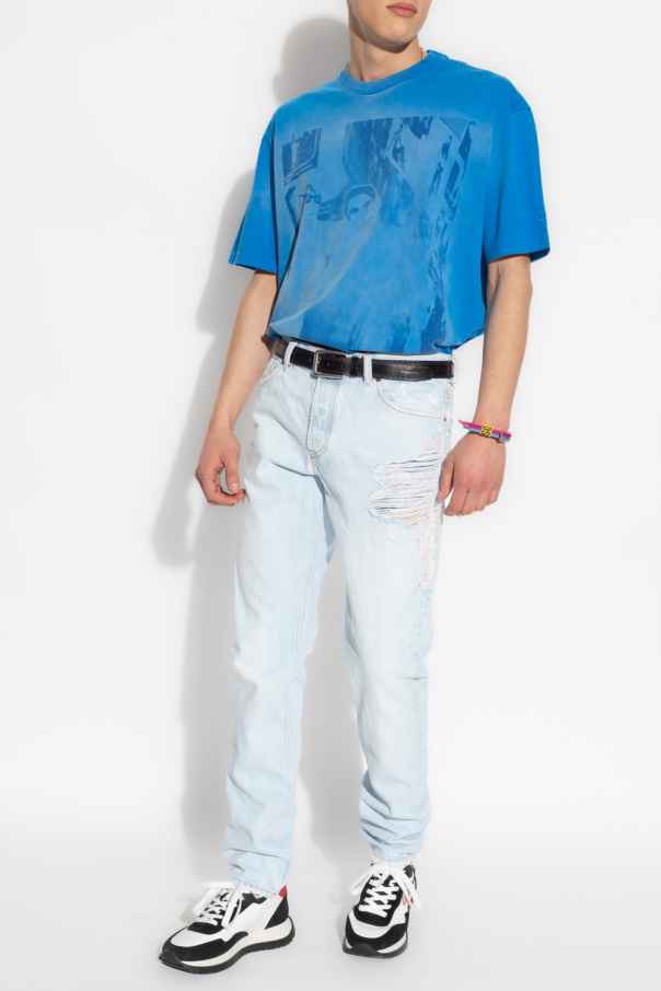 Diesel ‘T-WASH’ T-shirt Cropped with print