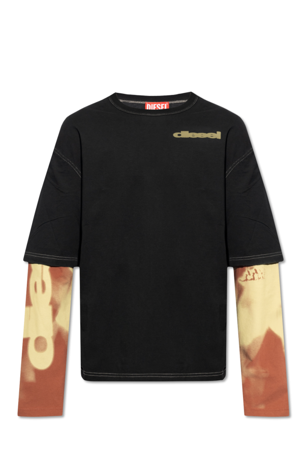 ‘T-WESHER-N3’ T-shirt with long sleeves od Diesel