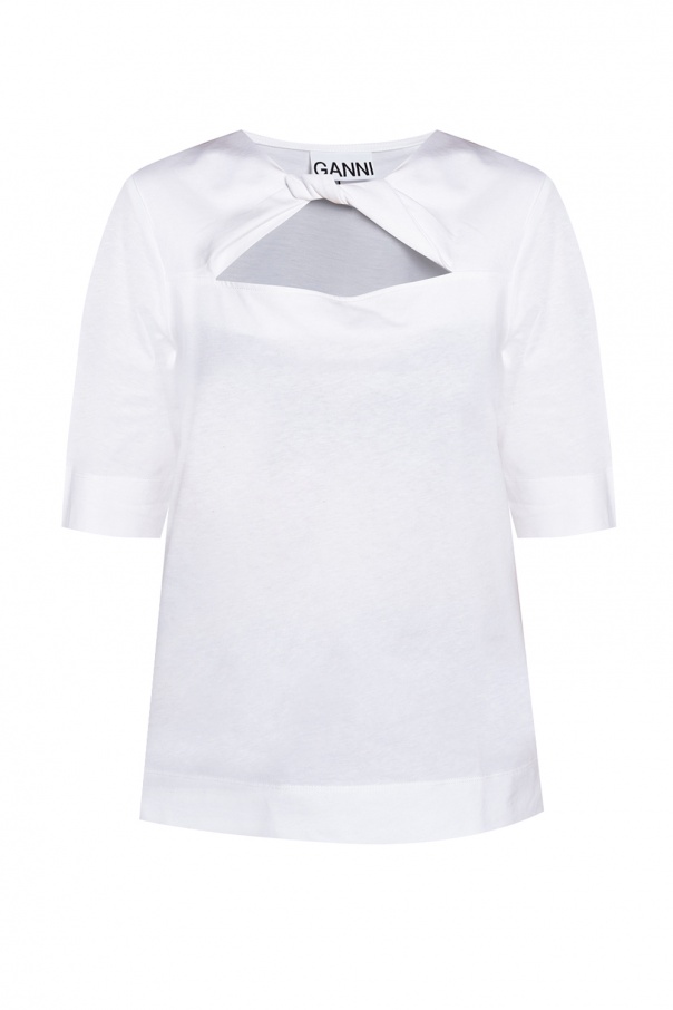 Ganni T-shirt with cut-out